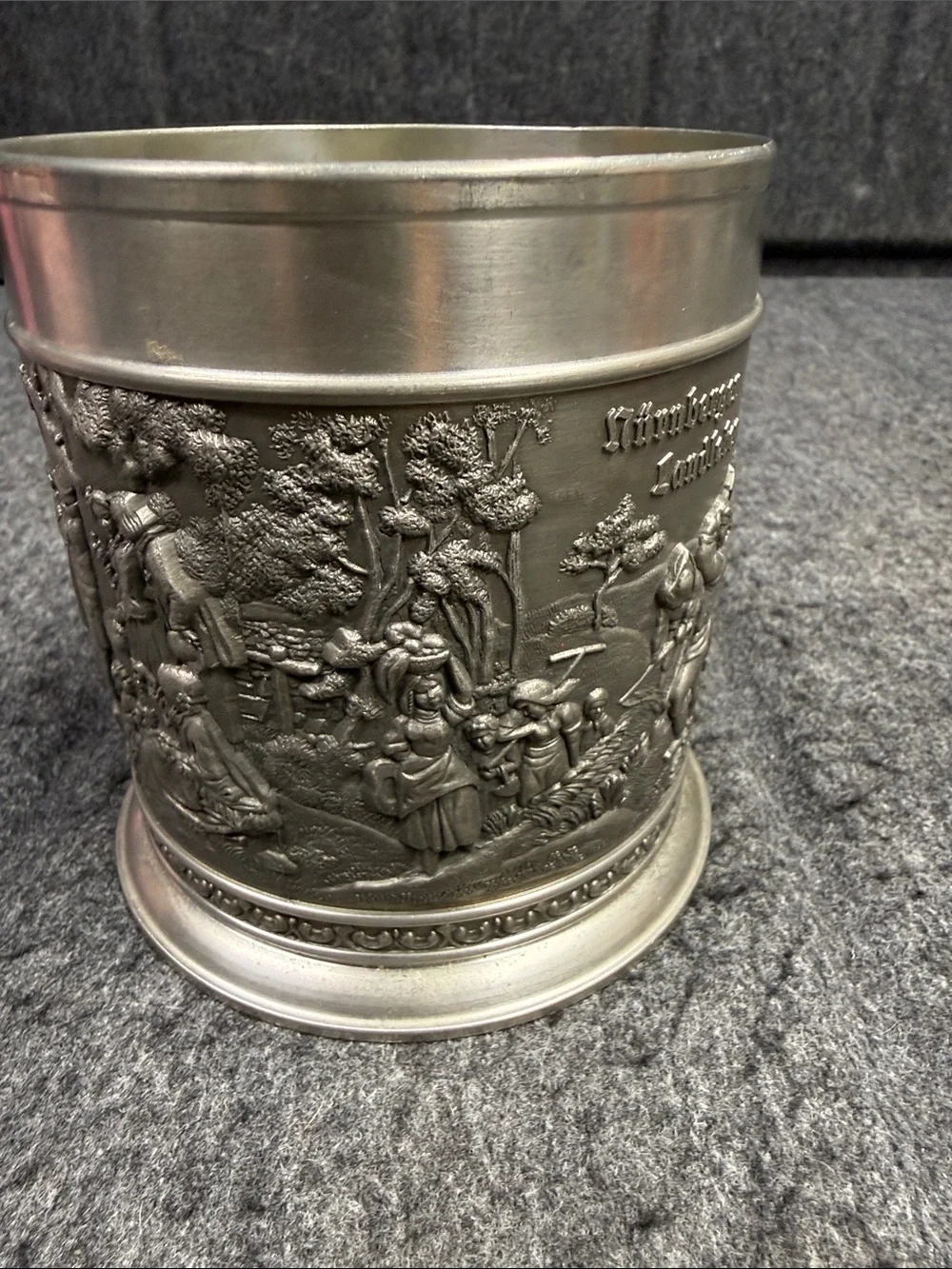 Pewter-Style Decorative Planter in Silver